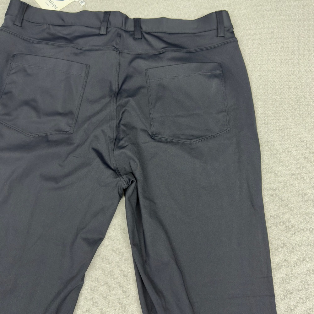 New Graham Luxe Pants Mens 38x30 Dark Gray Performance Chino‎ Golf Casual - Picture 4 of 10